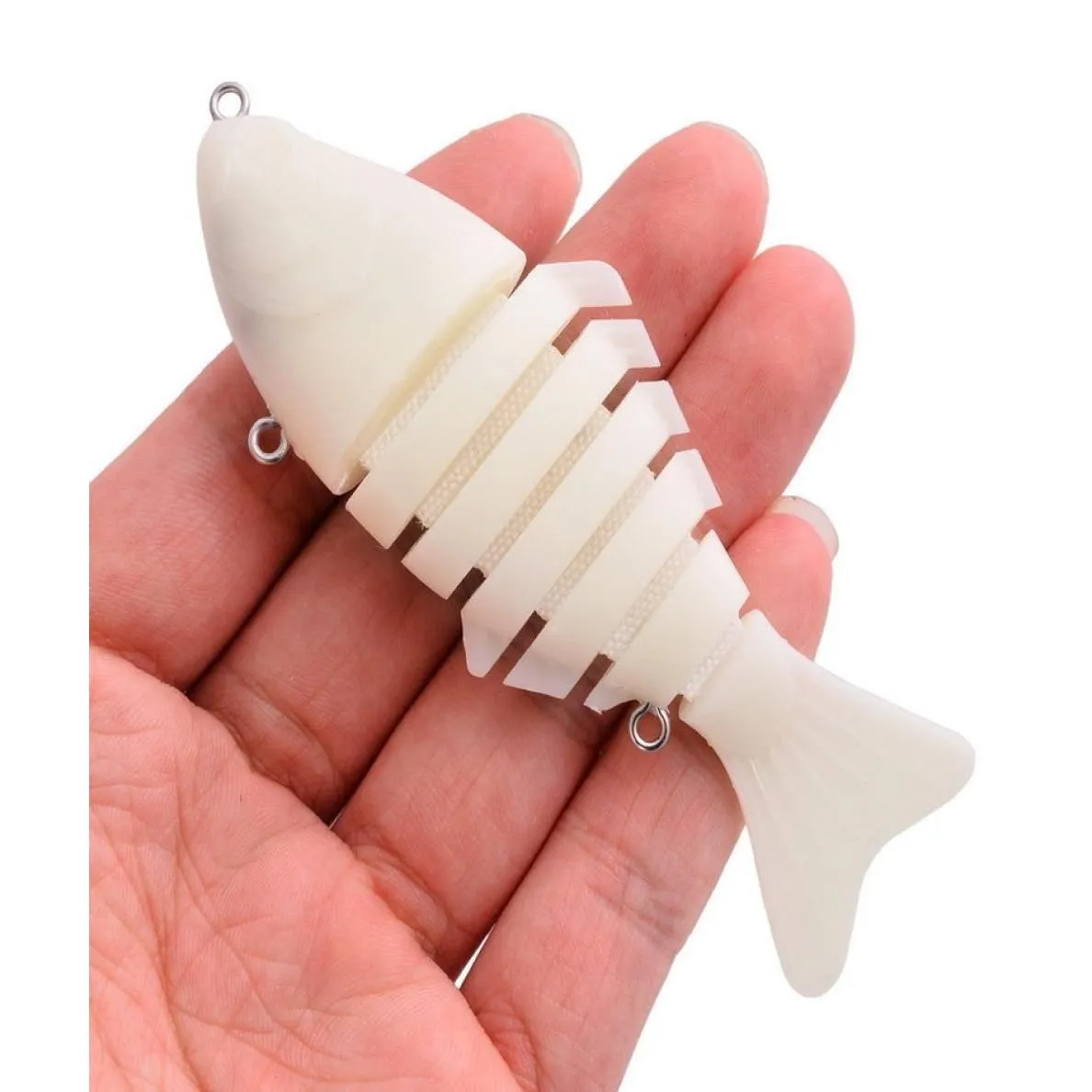 Appâts Leurres 10Cm 14G Leurre de natation non peint Mti Articulé Poisson Wobblers Réaliste Blanc Pêche 7 Segment Tackle 20Pcs Livraison Directe Spo Otnya