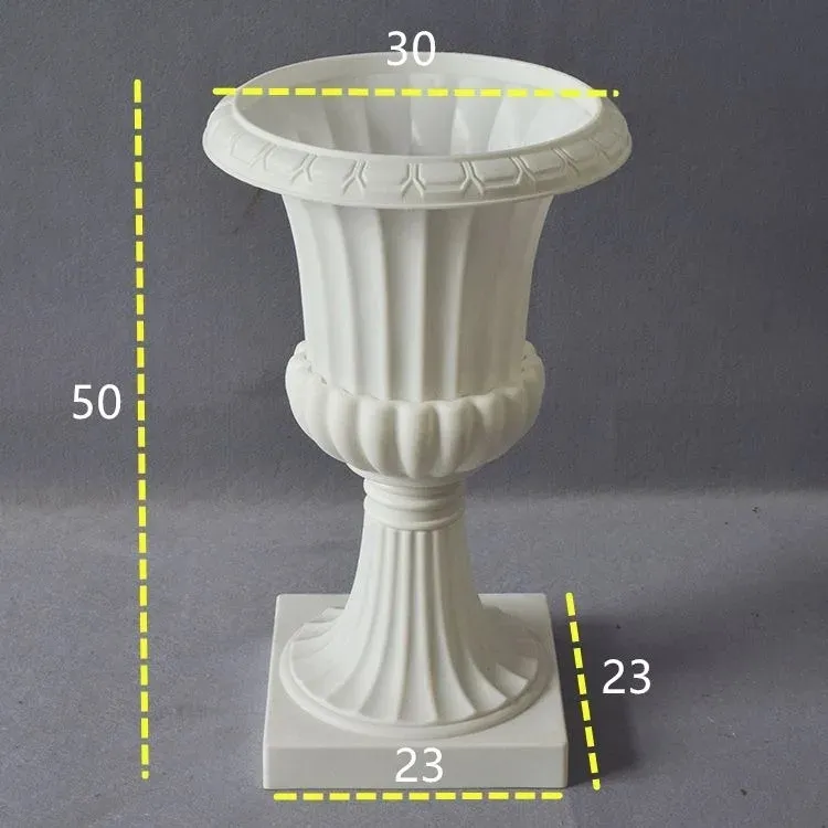 Vaso di plastica bianca Fase di nozze Vaso grande Decorazione Arredamento la casa Giardino Balcone Cortile Ornamenti vasi di fiori
