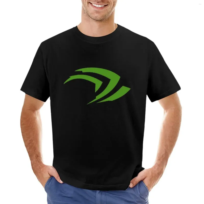 メンズポロスnvidiaロゴTシャツ韓国ファッション審美的服版男性服