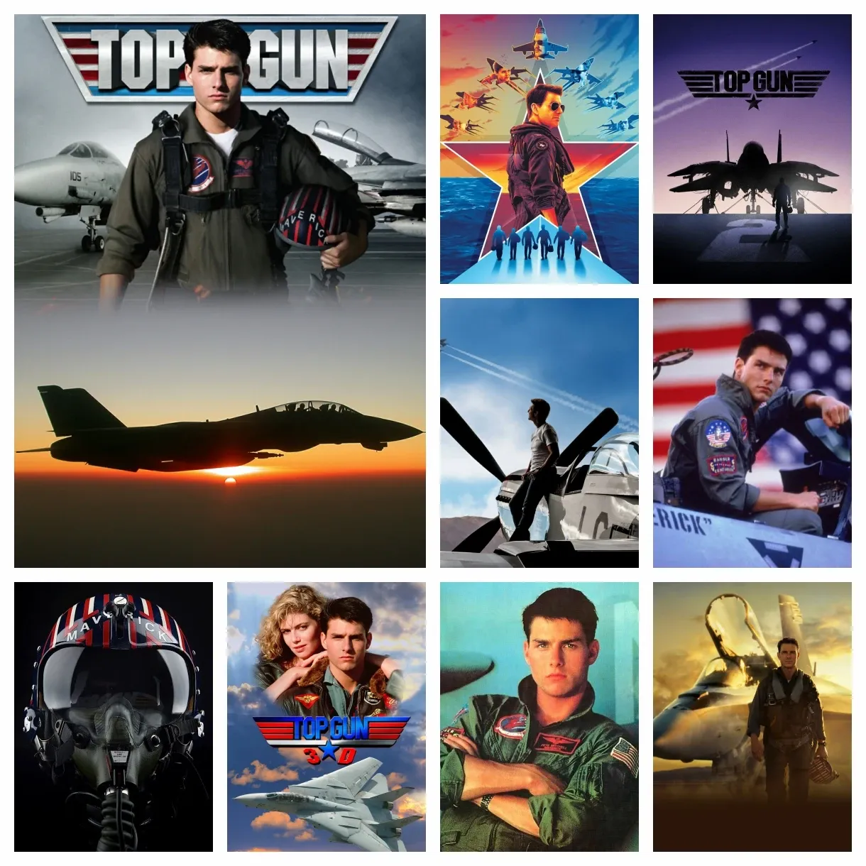 Tom Cruise Top Gun Diamond Rhinestone Stitch Kit For Classic Movie