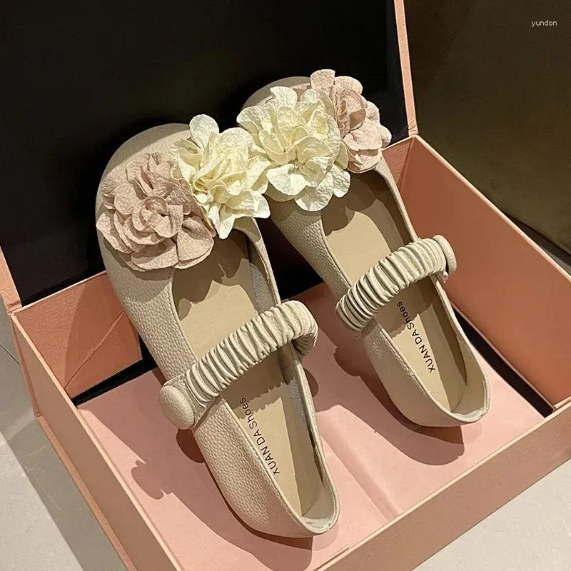 Buty swobodne kwiaty kobiety Flats Mokasyna letnia sukienka Lolita Sandals Designer Walking Fable 2024 Sport Sneakers Femme Zapatillas
