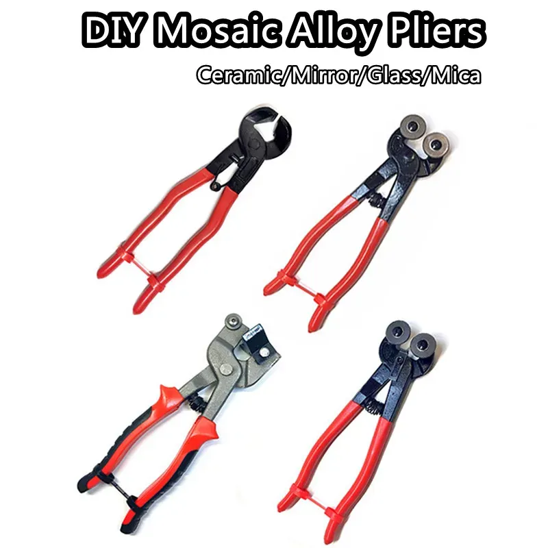 Accessories Diy Mosaic Alloy Pliers for Ceramic/mirror/glass/mica Tiles Cutting Tools Two Round Wheels Cutter Diy Crafts Materials Plier