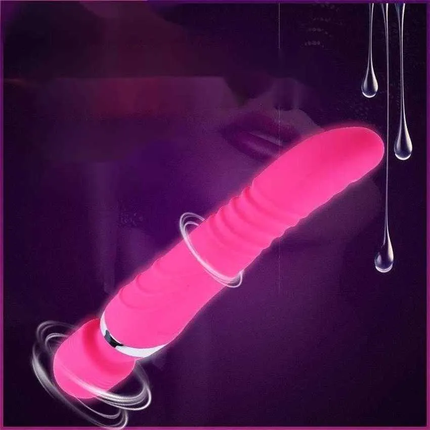 Hanche Hi lapin bâton de Massage femmes télescopique Vibration simulé pénis réchauffement Masturbation fournitures amusantes 231129