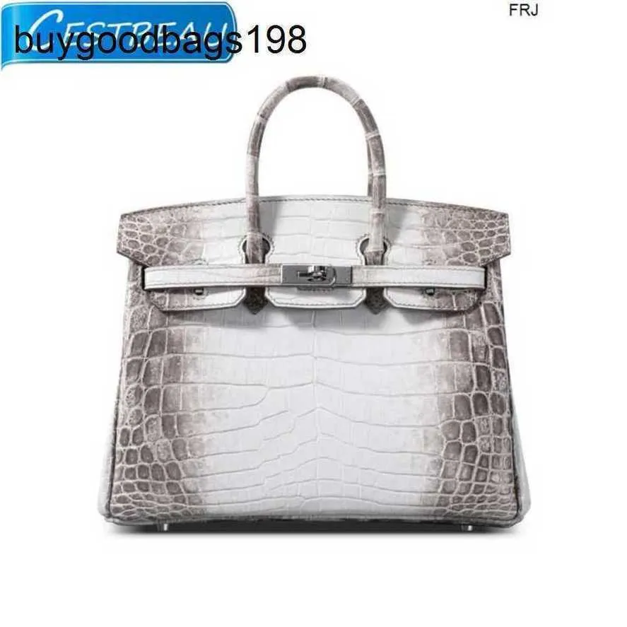 Sac de créateur sacs à main himalayens en cuir véritable Cestbeau dégradé peau de Crocodile du Nil sac pour femme portable 25 cm avec Logo