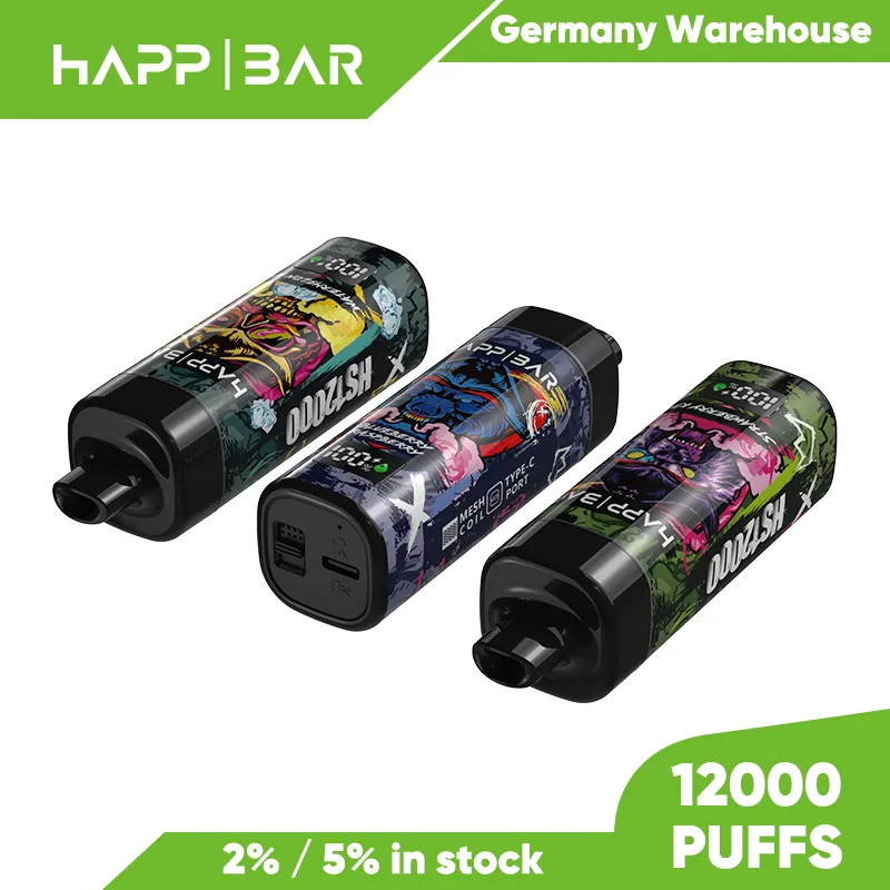 HAPP Bar Original Factory Disposable Vape Adjustable Airflow 12K 15K 20K Puffs Refillable Vape