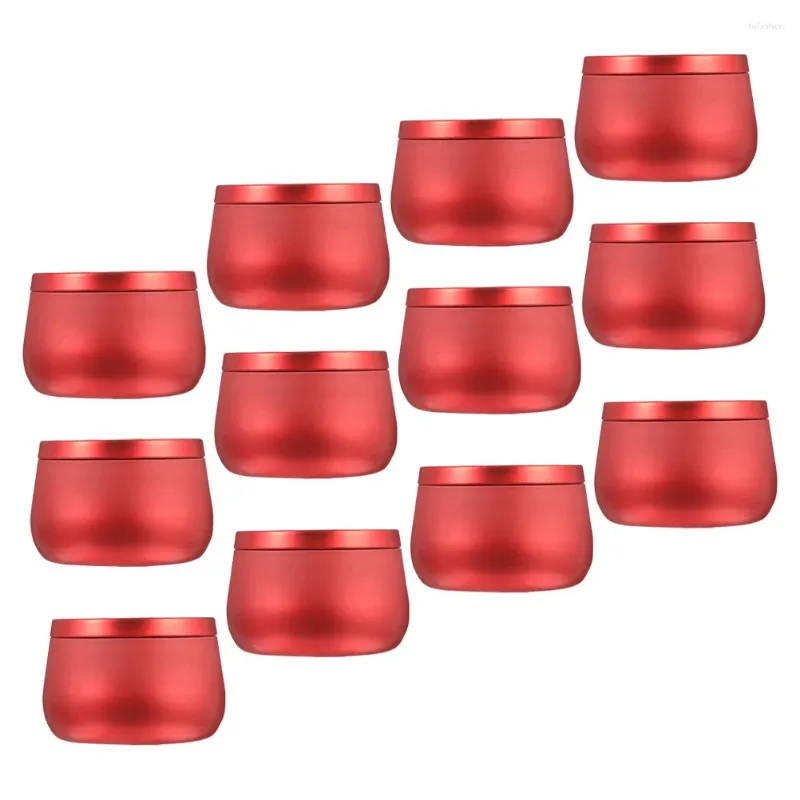 Bouteilles de stockage 12 pièces pots de ventre en métal pour fabriquer des bougies boîtes d'emballage universelles en fer blanc