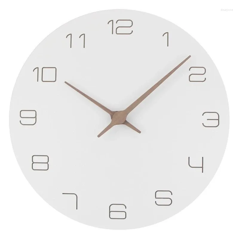 Wall Clocks 11 Inch Silent Non-Ticking Wooden Decorative Round Clock Quality Operated Home Decor