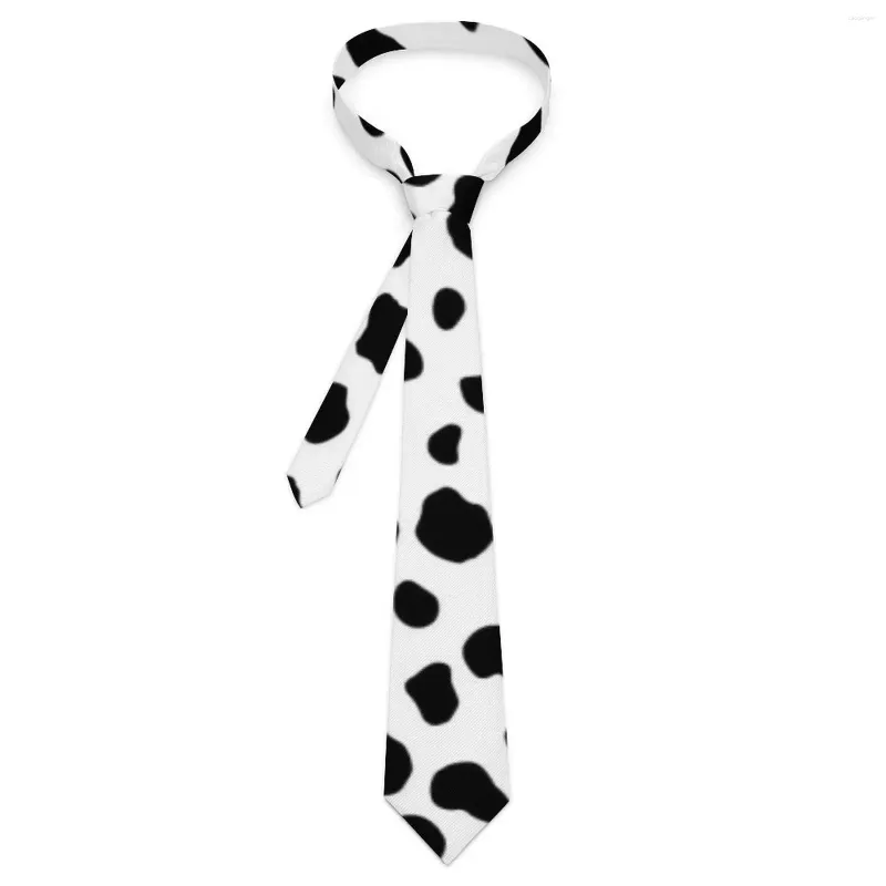 Bow Ties Dalmatian Tie Black Spots Print Kawaii Funny Neck For Male Wedding Quality Collar Printed Necktie Accessories