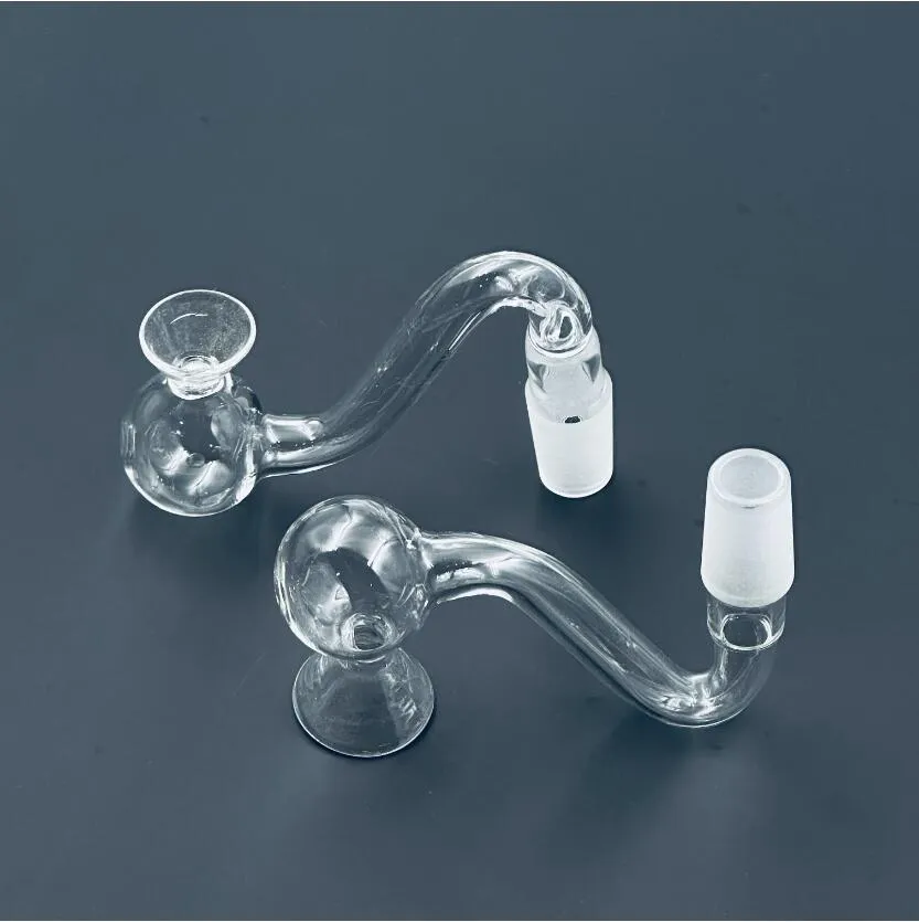 14mm mâle clair épais verre pyrex brûleur à mazout conduites d'eau pour plates-formes pétrolières bongs en verre épais grands bols pour fumer