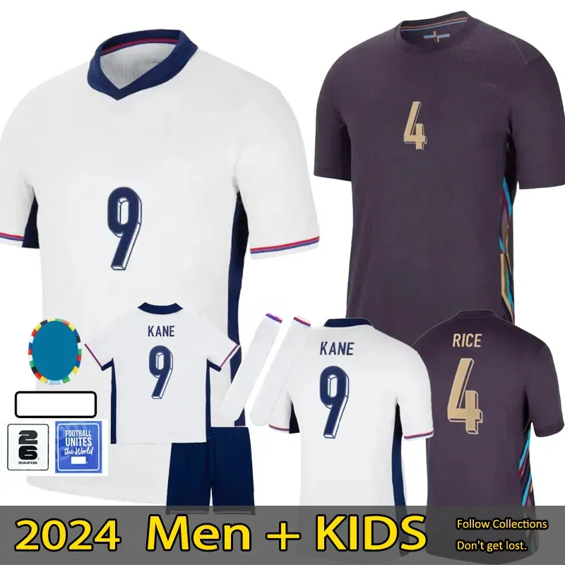 2024 Euro Cup Englands BELLINGHAM Maglie da calcio Squadra nazionale 2024 2025 TOONE Maglia da calcio BIANCO BRIGHT KANE STERLING RASHFORD SANCHO GREALISH Kit da uomo per bambini