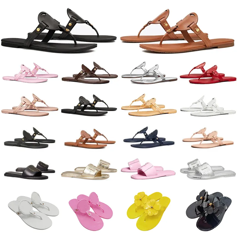 Mulheres sandálias designer slides planos branco preto marrom rosa verde ouro amarelo tecido sólido chinelos mulheres verão sapatos flip-flops tamanho 36-41