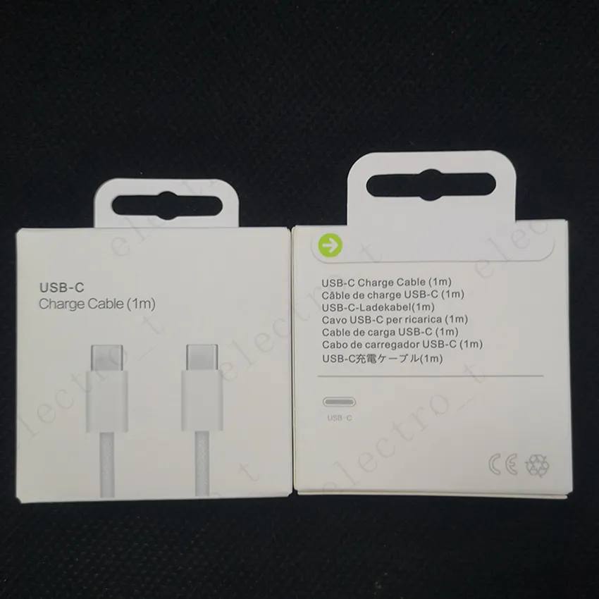 iPhone 15 빠른 충전 USB C에 대한 60W PD 케이블 유형 C 브레이드 케이블 충전 코드 빠른 충전기 코드 1m 데이터 케이블 iPhone Samsung Xiaomi Huawe 소매 상자 MQ100