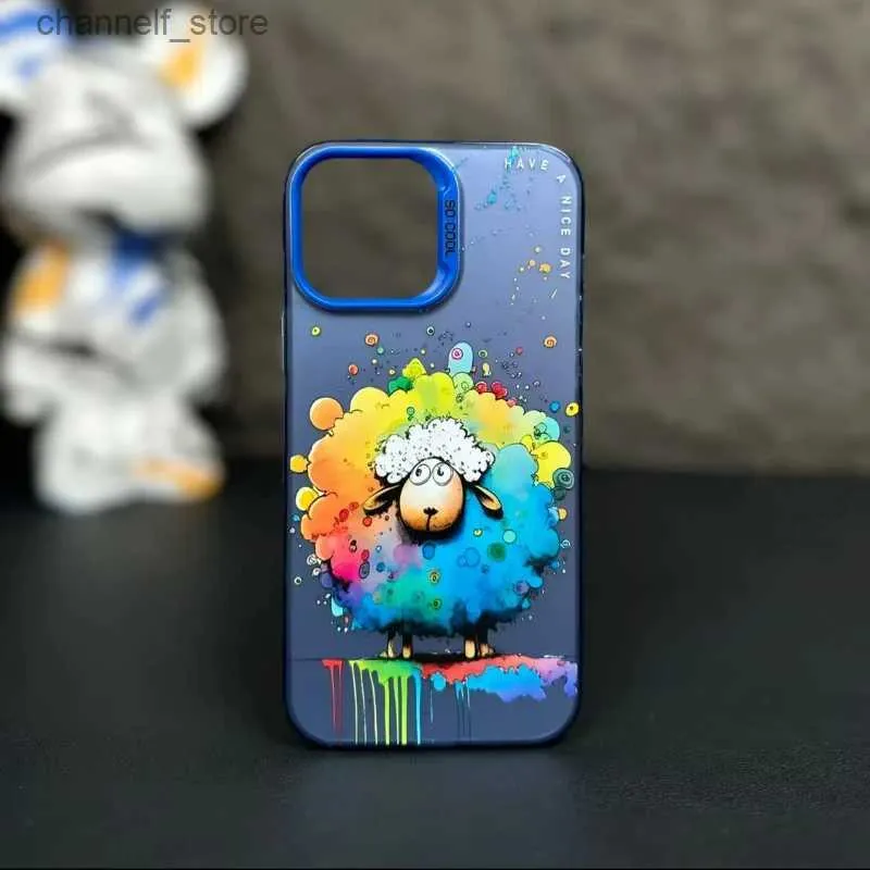 Cell Phone Cases Case for IPHONE11 IPHONE12 IPHONE13PRO 14PRO 15 15PRO 15PROMAX Personalized graffiti small animal anti-drop mobile phone caseY240325