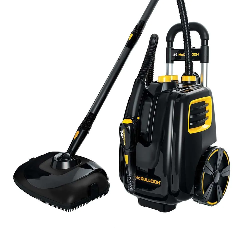 Mcculloch MC1385 Deluxe Canister Steam Cleaner with 23 Accessories, Chemical-free Pressurized Cleaning for Most Floors, Counters, Appliances, Windows, Autos,