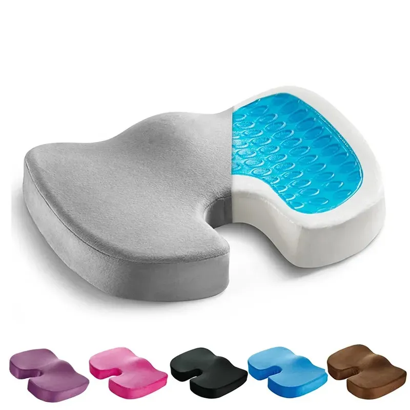 Gel cuscino cuscino migliorato cuscino non slip in memory foam ortopedico cuscino di coccigin