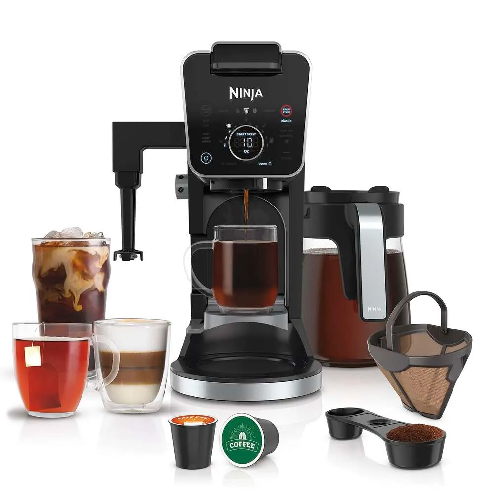 Ninja CFP307 Dualbrew Professional System, tasse unique, dosettes K-cup compatibles et 12 tasses de café goutte à goutte, avec filtre