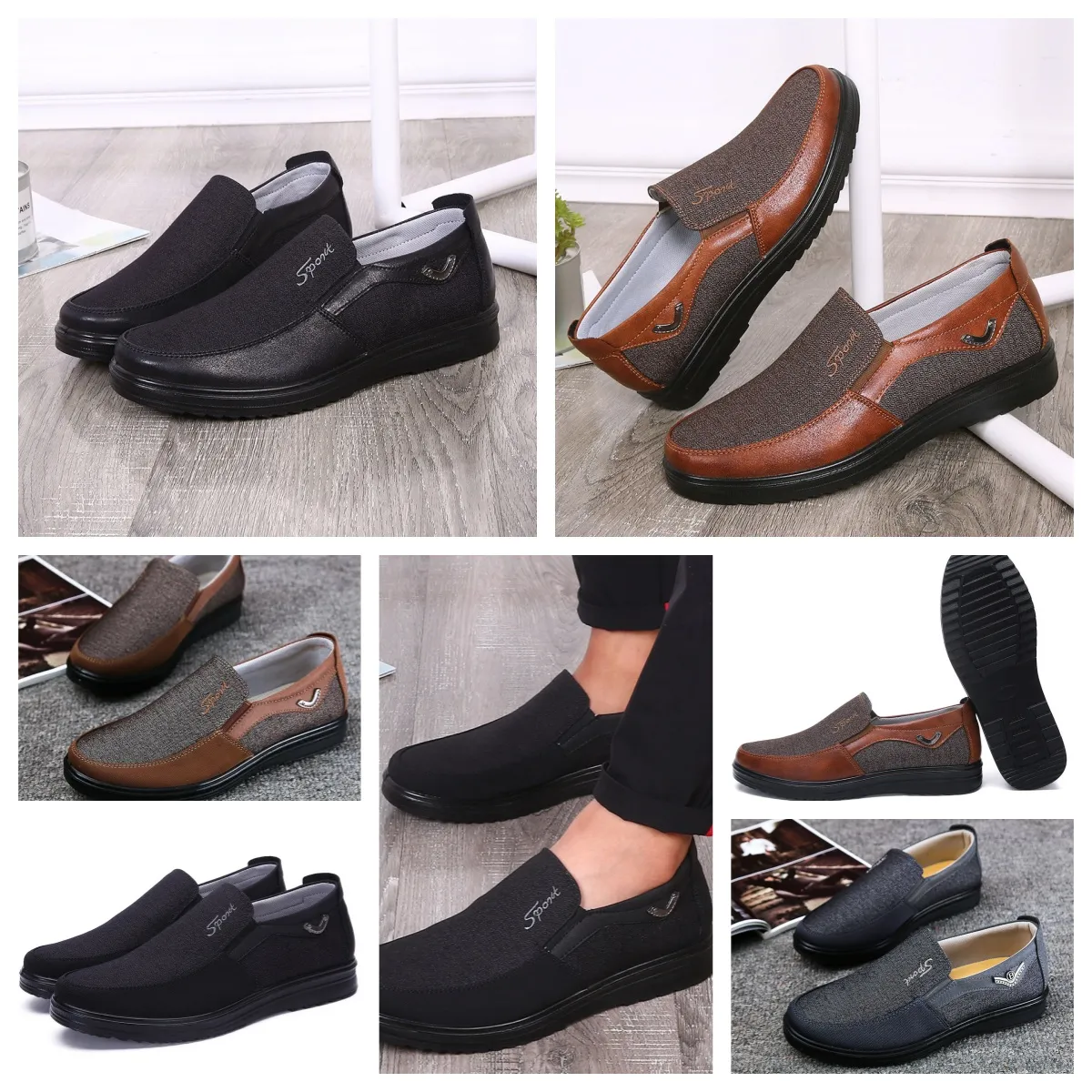 Gai Sneaker Buty Casual Shoe Men Single Business Okrągły palce miękki Soled Slipper Flat Classic Bute Miękkie rozmiary 38-50 EUR