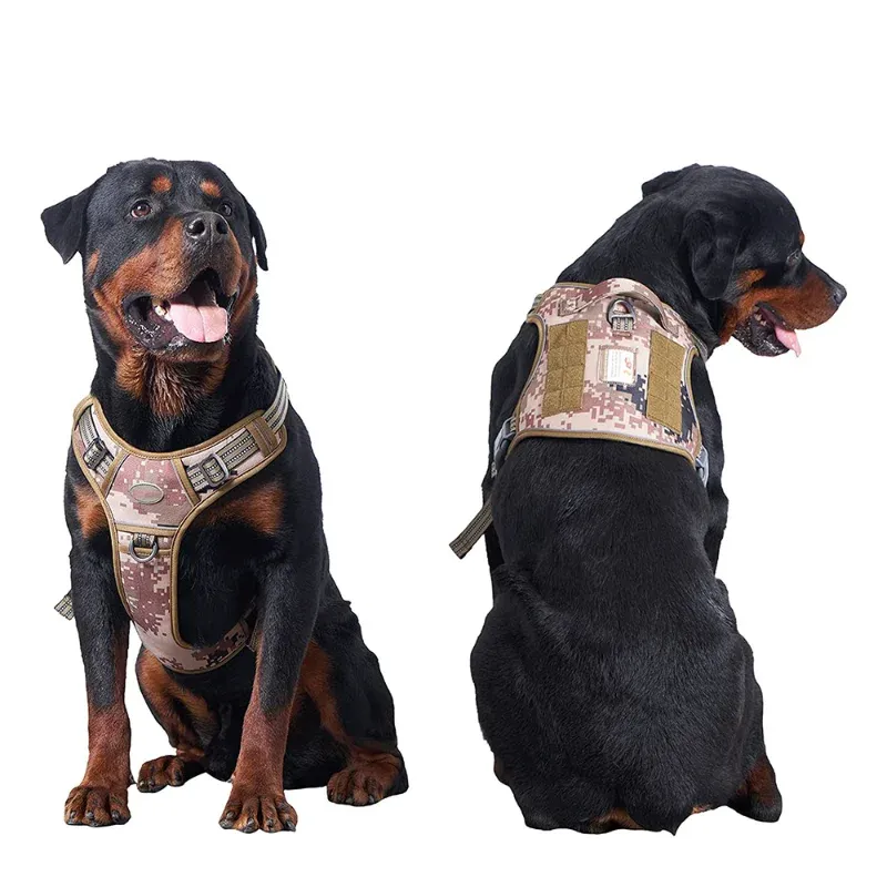 Harnesses Tactics Dog Harness Dog Reflective Dog Vest Can Stick A Sign Dog Harness Safety Vehicular Lead Walking Pets Dogs Accessories