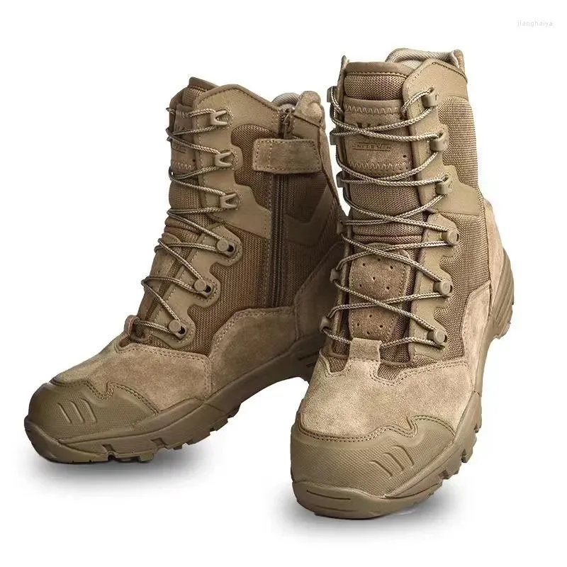 TaoBo – chaussures de Fitness montantes pour hommes, bottes d'entraînement de Combat tactiques, baskets imperméables pour la chasse en plein air et le Trekking, chaussures de sport