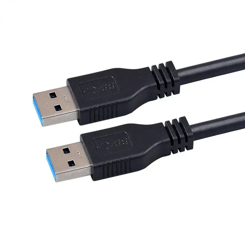 Cable de datos USB3.0 Cable USB3.0 macho a macho de alta velocidad A-A Cable para disco duro móvil de doble cabezal 1 metro adecuado para cámaras digitales
