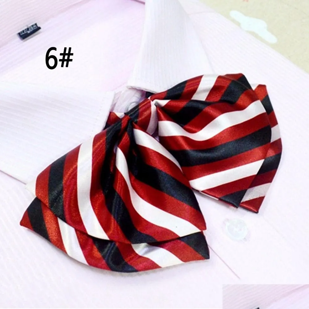 Neck Tie Set New Arrival School Style Girls Bow Pure Lady Dress Collar Women Mti Stripe Pattern Silk Ties For Ladies 2 Drop Delivery Dhxtb