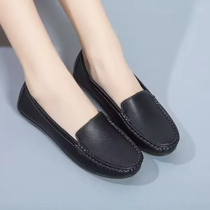 Casual Shoes Female On Sale 2024 Slip Women's Flats Autumn Round Toe Solid Shallow Solft Sole Comfortable Walking