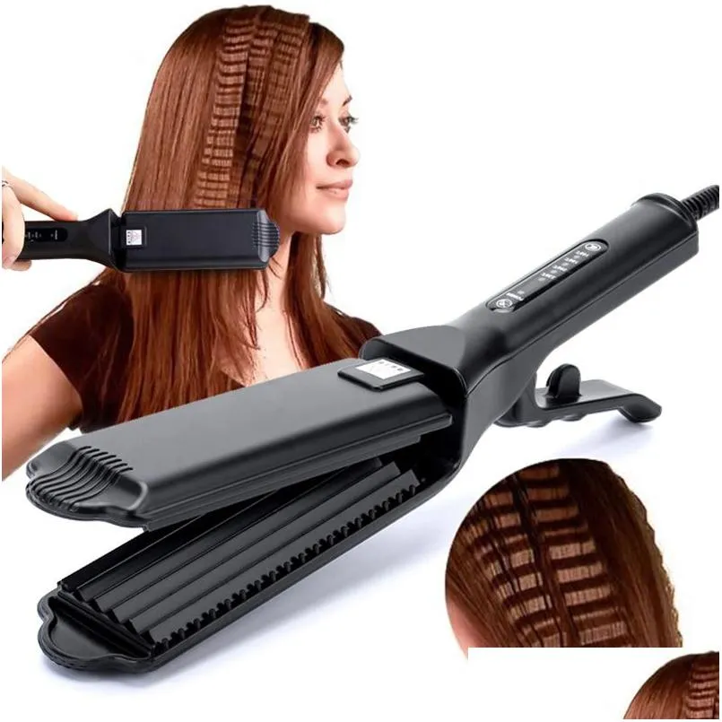 Curling Irons Cerâmico Cabelo Curler Ferro Ondulado Elétrico Crimper Onda Milho Wand Styling Ferramentas Corrugation 230828 Drop Delivery Produ Dhgid