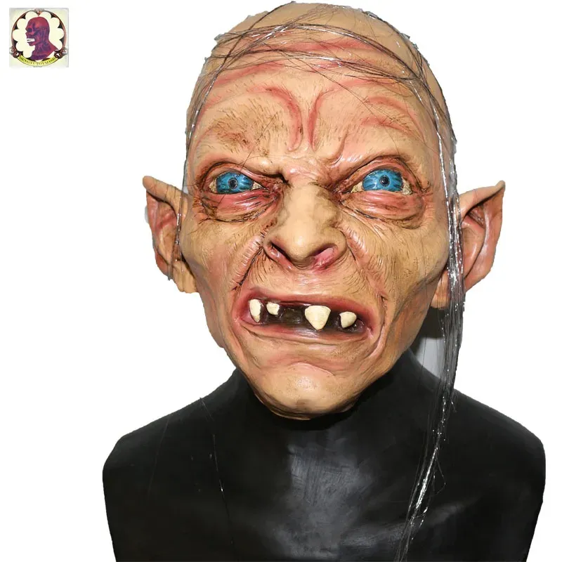 Masks Gollum Latex Mask Adult Cosplay Costume Accessories Halloween Terror Party Headgear Scarys Mask