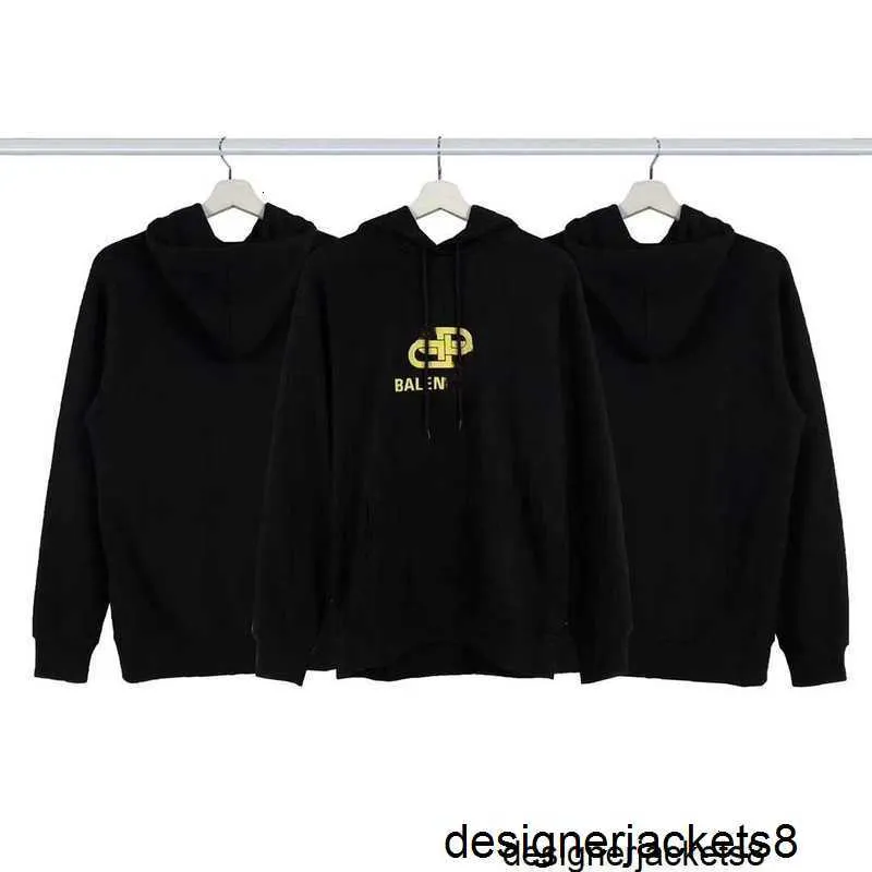 Designer la version correcte de B Familys Springsummer Lock Button Sweat à capuche imprimé pour les couples Sweatshirt Ins VR