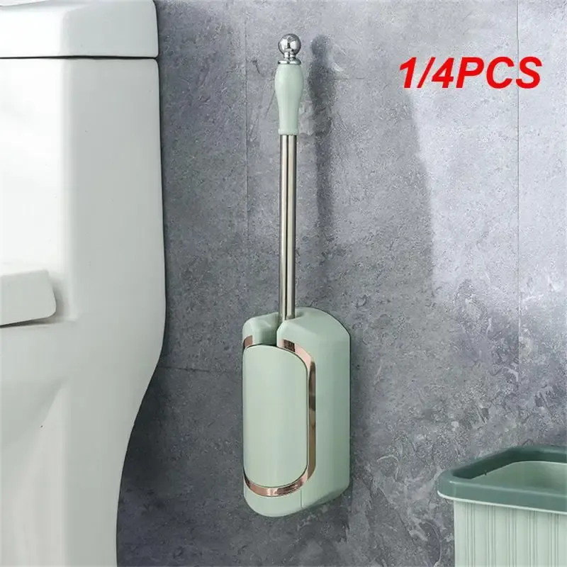 Brushes 1/4PCS Luxury Toilet Clean Brush with Drain Base Wall Mounted Long Handle Cleaning Utensils Household Bathroom Toilet