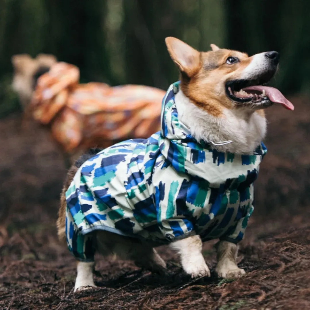 Regnrockar Vattentät hund Regnrock Full Bodycovered Pet Rain Coat med Cuttable Belly Full Prints Outdoor Rain Jacket For Medium Large Dog