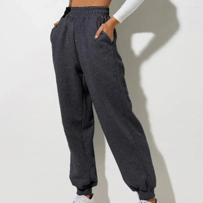 Pantaloni da donna Pantaloni da donna Pantaloni sportivi comodi a vita alta con tasche per jogging morbido e caldo Autunno elastico con fascia alla caviglia