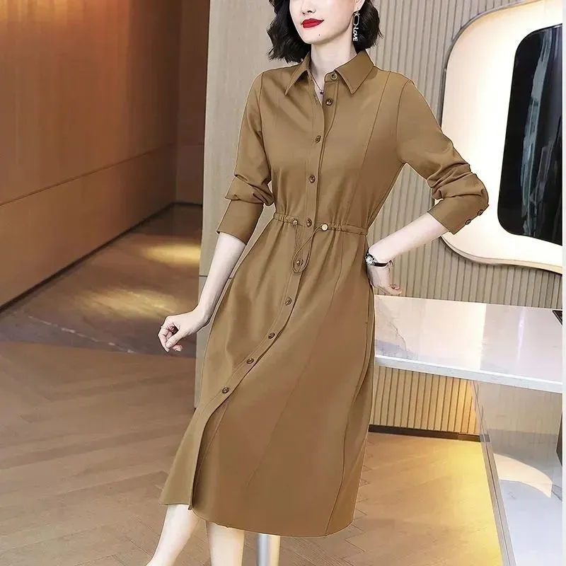 knee length dresses for ladies Avery Women's Khaki Western Rodeo Tee Shirt Dress main image 0