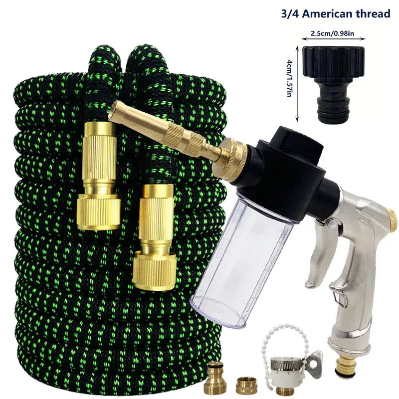 Reels Hose Garden GunUpgrade Your Garden with This New Flexible Expandable IrrigationPipe Spray Gun High Pressure Car Cleaning Tool!