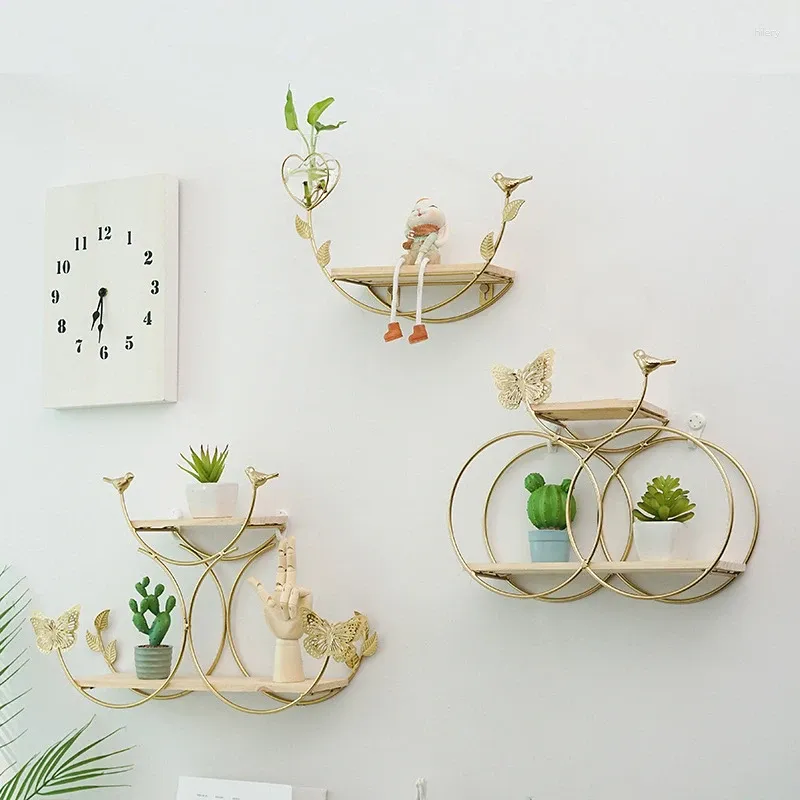 Assiettes décoratives moderne Simple support de rangement mural maison Miniatures ornements supports hydroponique Vase étagère fournitures décoration