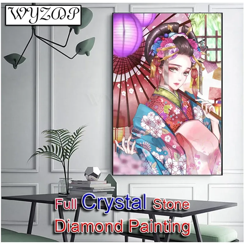 Stitch 5D bricolage cristal diamant peinture beauté japonaise pleine carré mosaïque broderie point de croix cristal diamant Art décor à la maison 230904