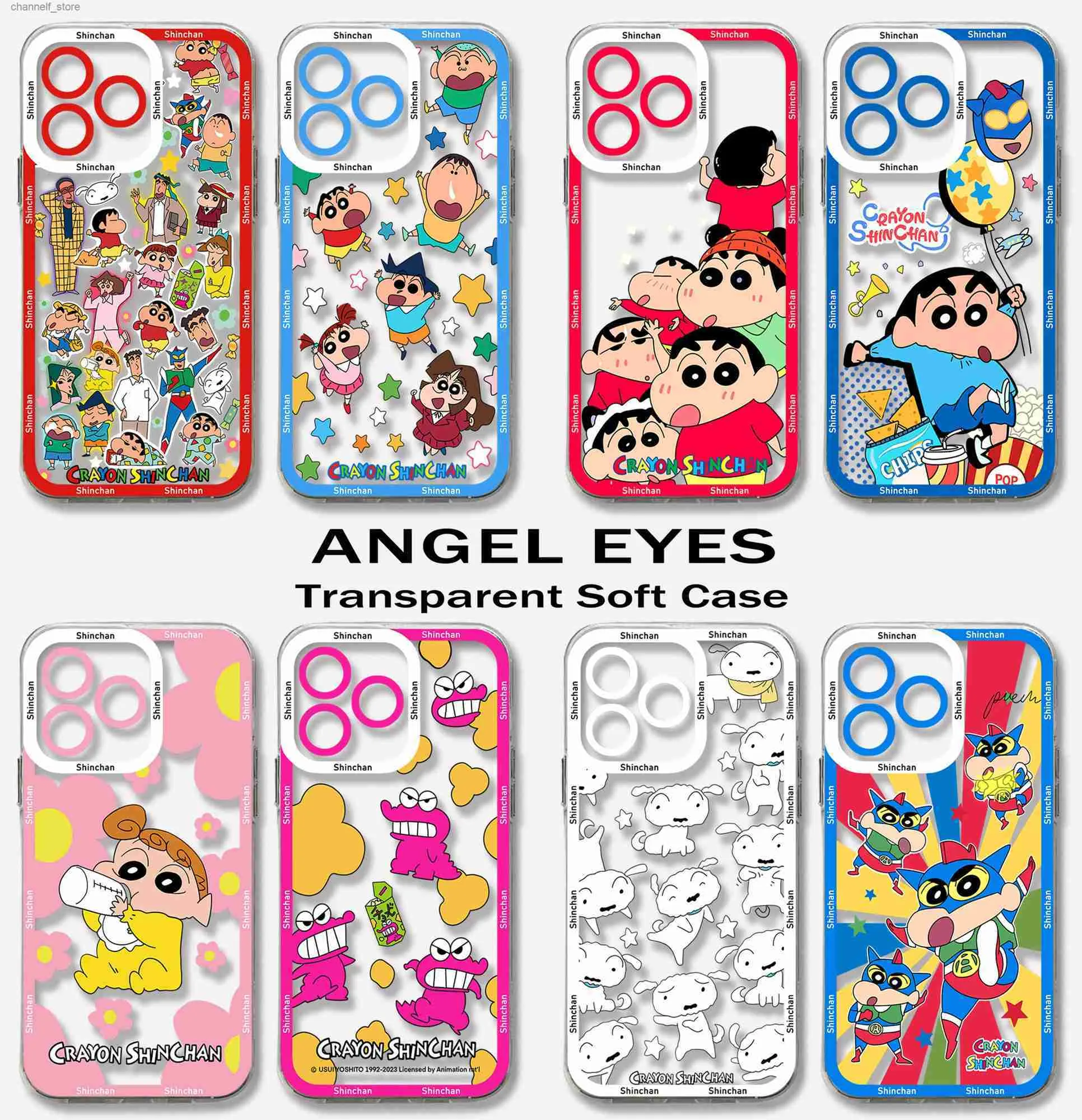 Mobiltelefonfodral Anime Crayons Shin-Chan Funny Phone Case för Samsung S24 S23 S22 S21 S20 S10 FE Note20 Plus Ultra Lite 5G Clear Soft TPU Covery240325