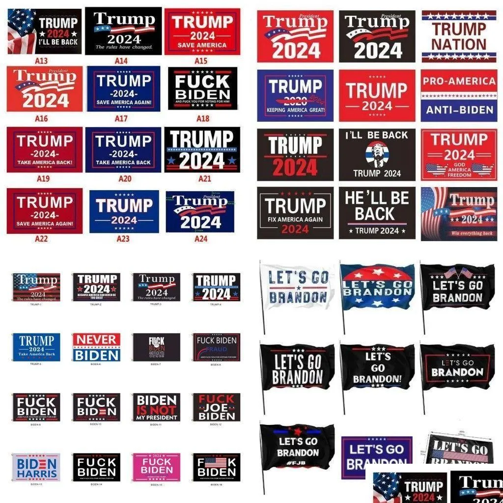 Banner Flags 180 Diseños Direct Factory 3X5Ft 90X150 Cm Save America Again Bandera de Trump para 2024 Elección del presidente EE. UU. Alférez Stock Dhx1B