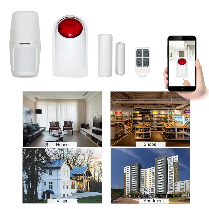 Tuya Graffiti Alarm Wi-Fi Audible and Visual WiFi alarm akusty-optyczny alarm wifi syrena policyjna syrena