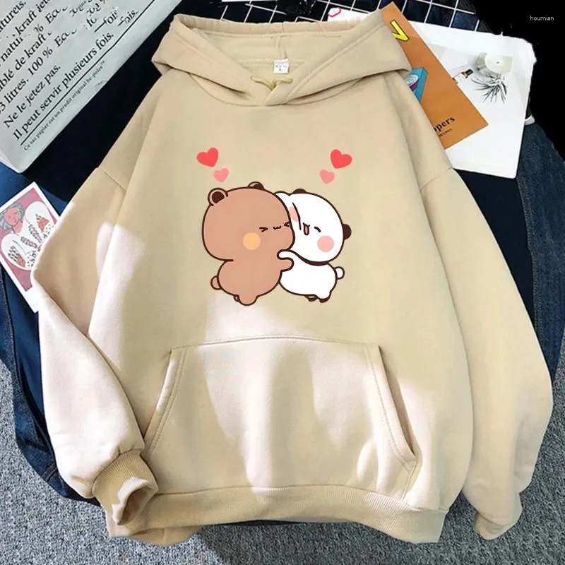 Hoodies للسيدات Panda Bear Pandabear Hoodie Women/Men Kawaii Cartoon Sweatshirt Clotsher Pulloverts Pullovers Long Long