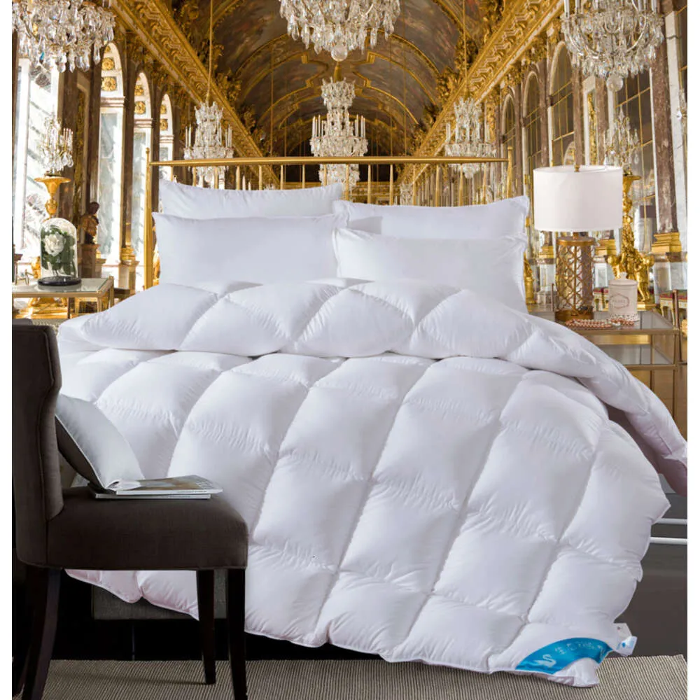 Twin Queen King Size White Pink Coffee 100 ٪ Cotton Goose Duck أسفل المعزول مجموعة السرير مجموعة لحاف لحاف حشو دافئ سميك