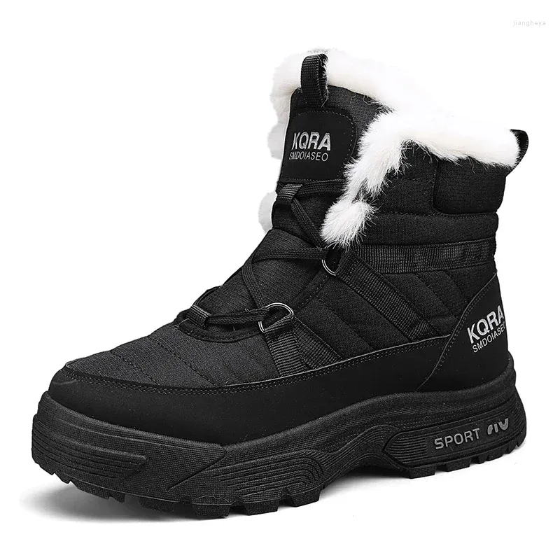 Scarpe da passeggio Sneakers da moto Uomo Moda Stivali da neve invernali High Top Outdoor Uomo Caviglia riscaldata per Punk