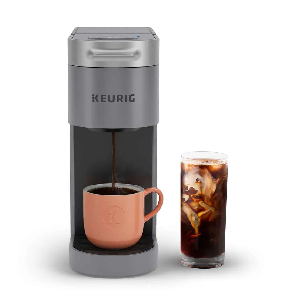 Keurig K-Slim+Iced Single Cup Coffee Hine, bryggt i 8 till 12 oz (ungefär 340,2 ml) koppar, grå