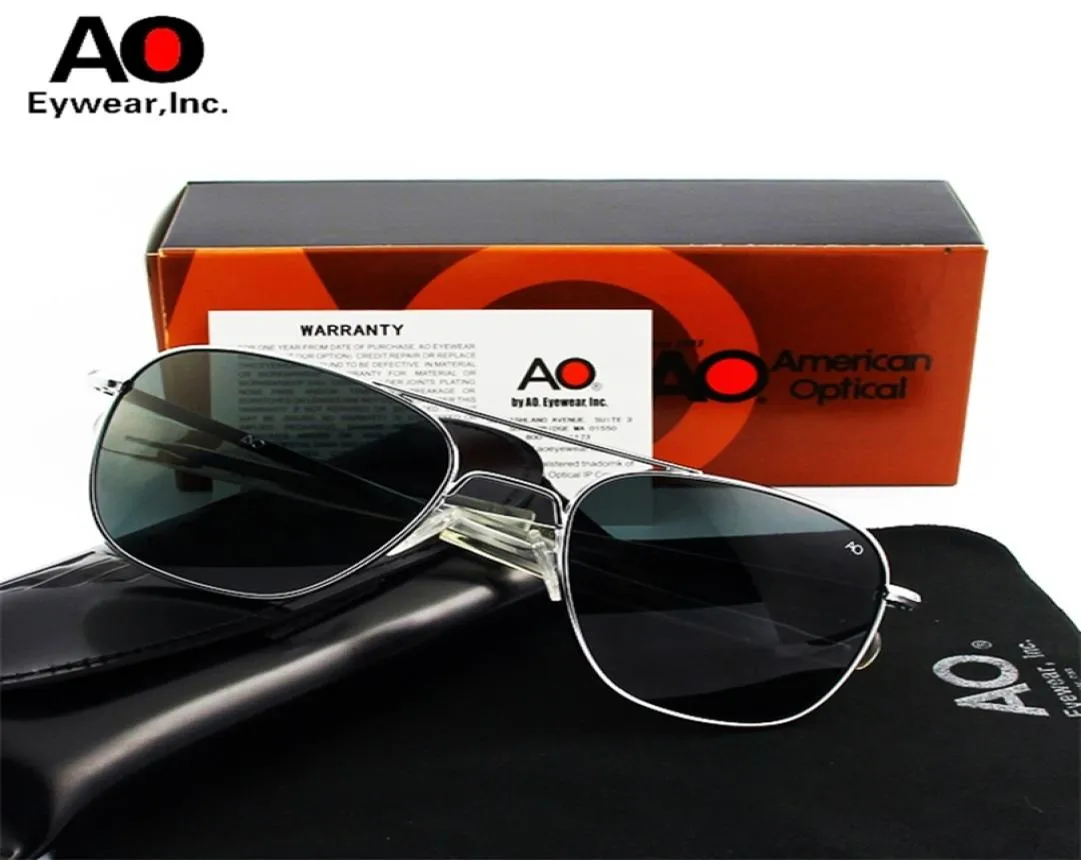 AO Aviation Sunglasses Men with Original Box Case Cleaning Cleant Vintage Retro Sun Glasses American Optical Gafas de Sol Hombre 228809815