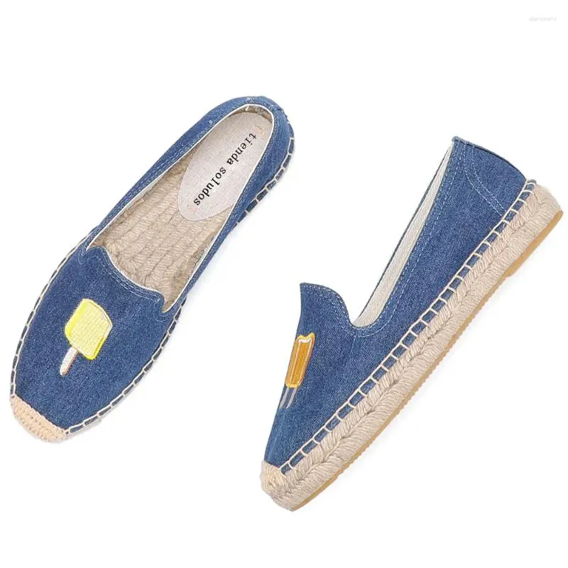 Sıradan Ayakkabı Kadınlar Espadrilles 2024 Üst moda düz platform kenevir kauçuk slip-on Sapatos Zapatillas Mujer Bahar/Sonbahar