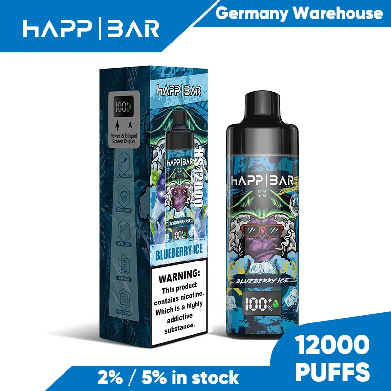 EU Vente chaude à chaud jetable 12k Puffs Vape Cigarette électronique de bonne qualité 2% 5% Nic Eiquid Pod REMPLIED 12000 Puff Bar