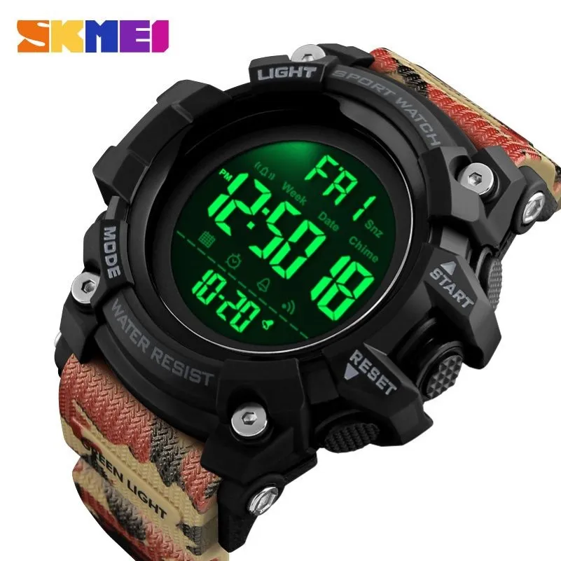 SKMEI Outdoor Sport Watch Men Countdown Alarm Clock Fashion Watches 5Bar Waterproof Digital Watch Relogio Masculino 1384221r