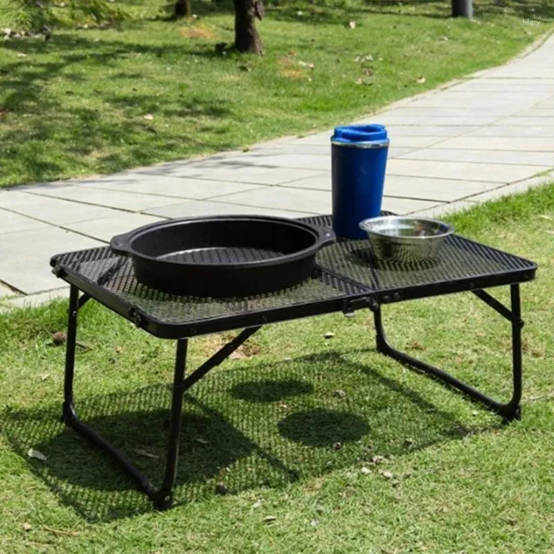 Outils Table de plage pliante portative cadre en aluminium Camping léger pliable pour barbecue en plein air Durable