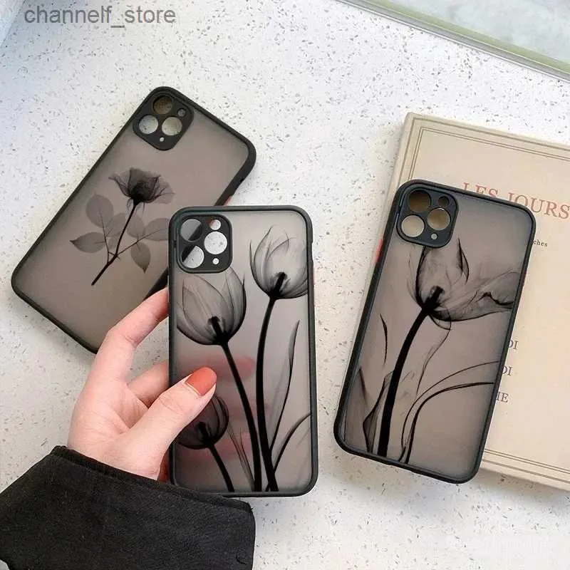 Mobiltelefonfodral Fall för iPhone 13 fodral Vintage Flower Phone Cover iPhone 15 14 12 11 13 Pro Max XR X XS Max 7 8 14 Plus SE2 SUCKSOFTIC FUNDAY240325