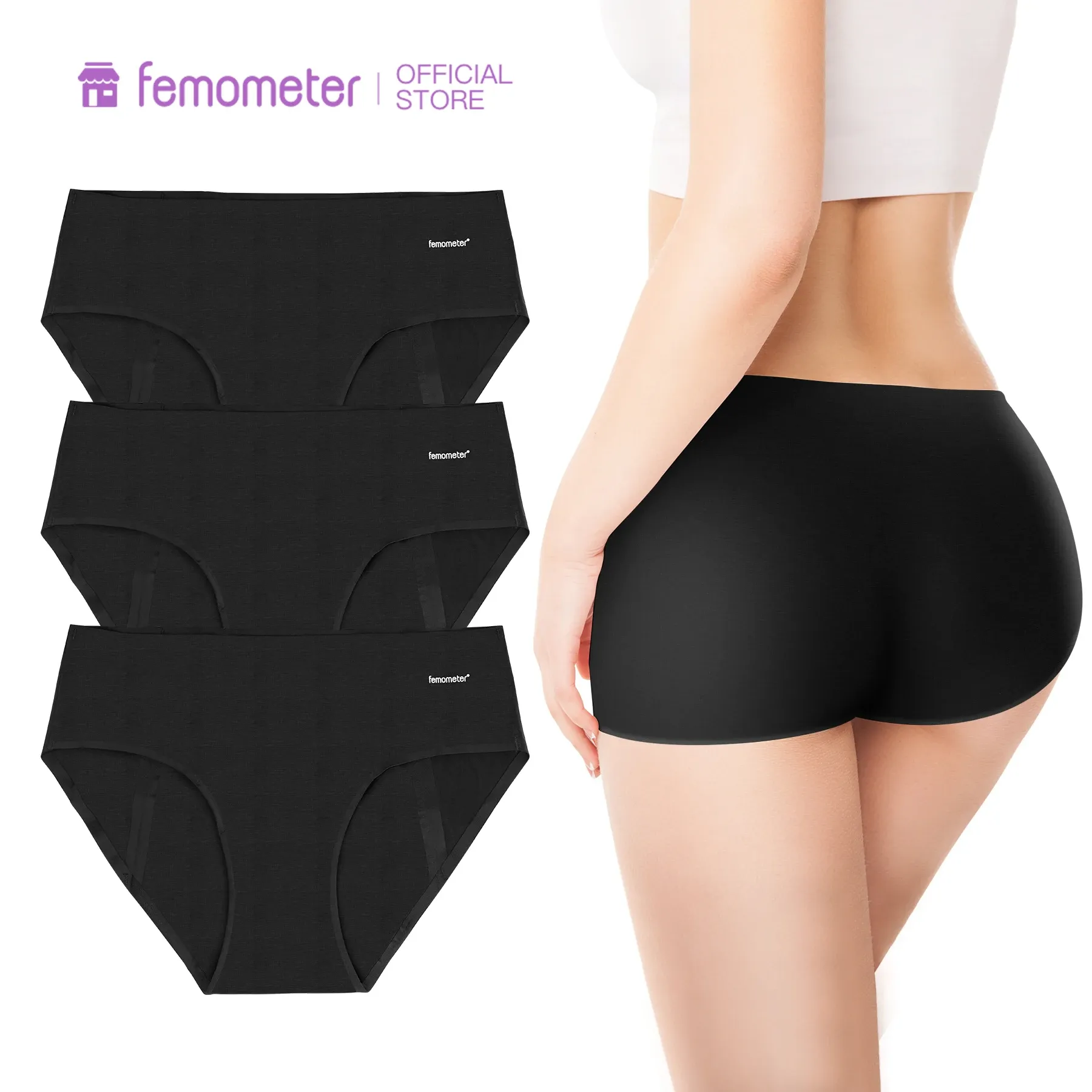 Capris Femometer Mutandine mestruali Slip Lingerie traspirante Mutande riutilizzabili Intimo mestruale a prova di perdite per le donne Mestruale